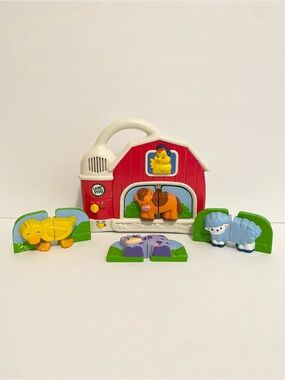 LeapFrog Fridge Farm Magnetic Matching Animal Barn Set 2007 Tested Works